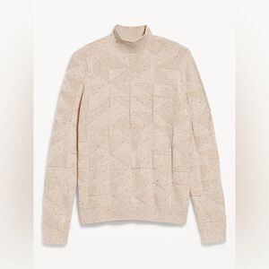 Old Navy Men's Mock-Neck Neps Sweater Long Sleeve  Pullover Relaxed Fit S NWOT